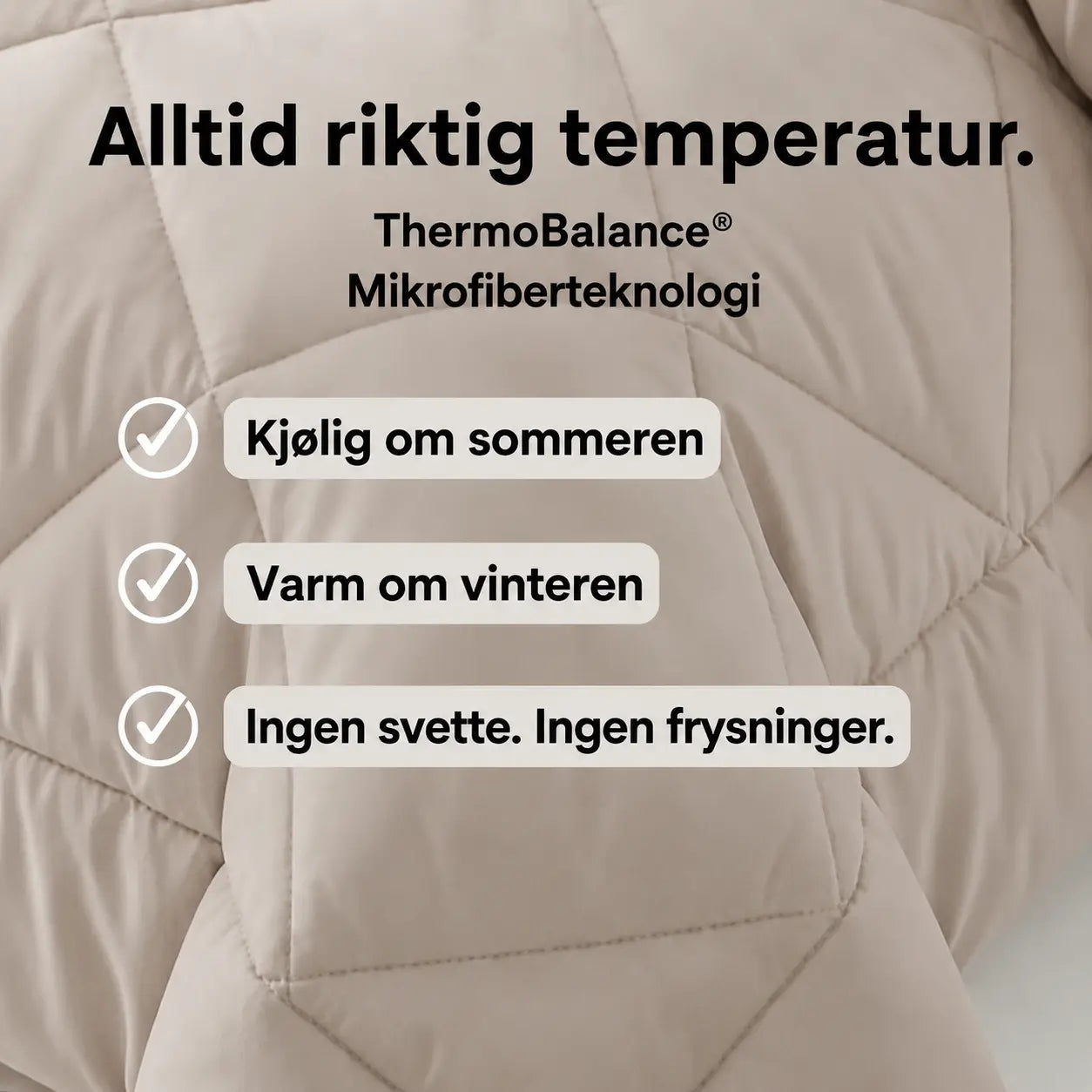 EasySleep® Dyne – 2-i-1 hurtigtørkende dyne som gjør sengetrekk overflødig